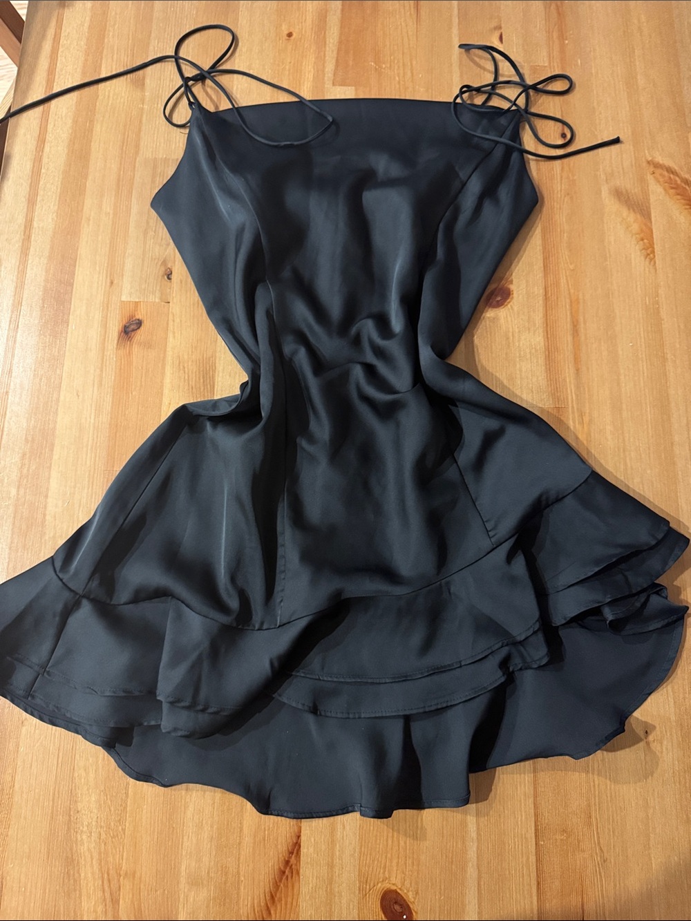 Forever 21 Black Ruffled Mini Dress